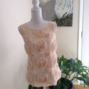 Creamy Peachy Dressy Unique Top Size L